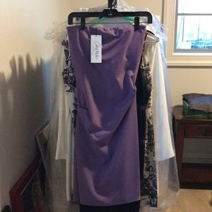 Amy Matto purple strapless dress